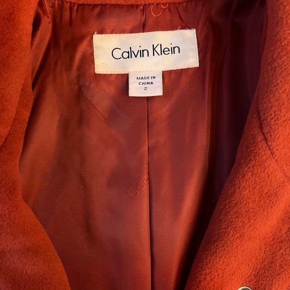 CALVIN KLEIN ANGORA & WOOL BLEND COAT, Size 2 - Picture 9 of 12